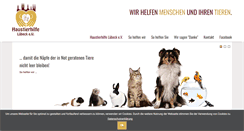 Desktop Screenshot of haustierhilfe-luebeck.de